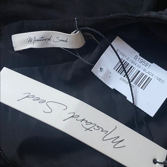 Mustard Seed Black Maxi Dress. Backless with halter tie top. NWT. - Picture 6 of 6